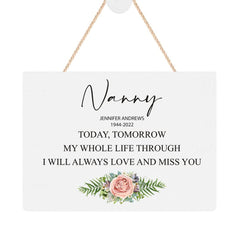 ukgiftstoreonline Personalised Nanny Remembrance Memorial Keepsake Plaque