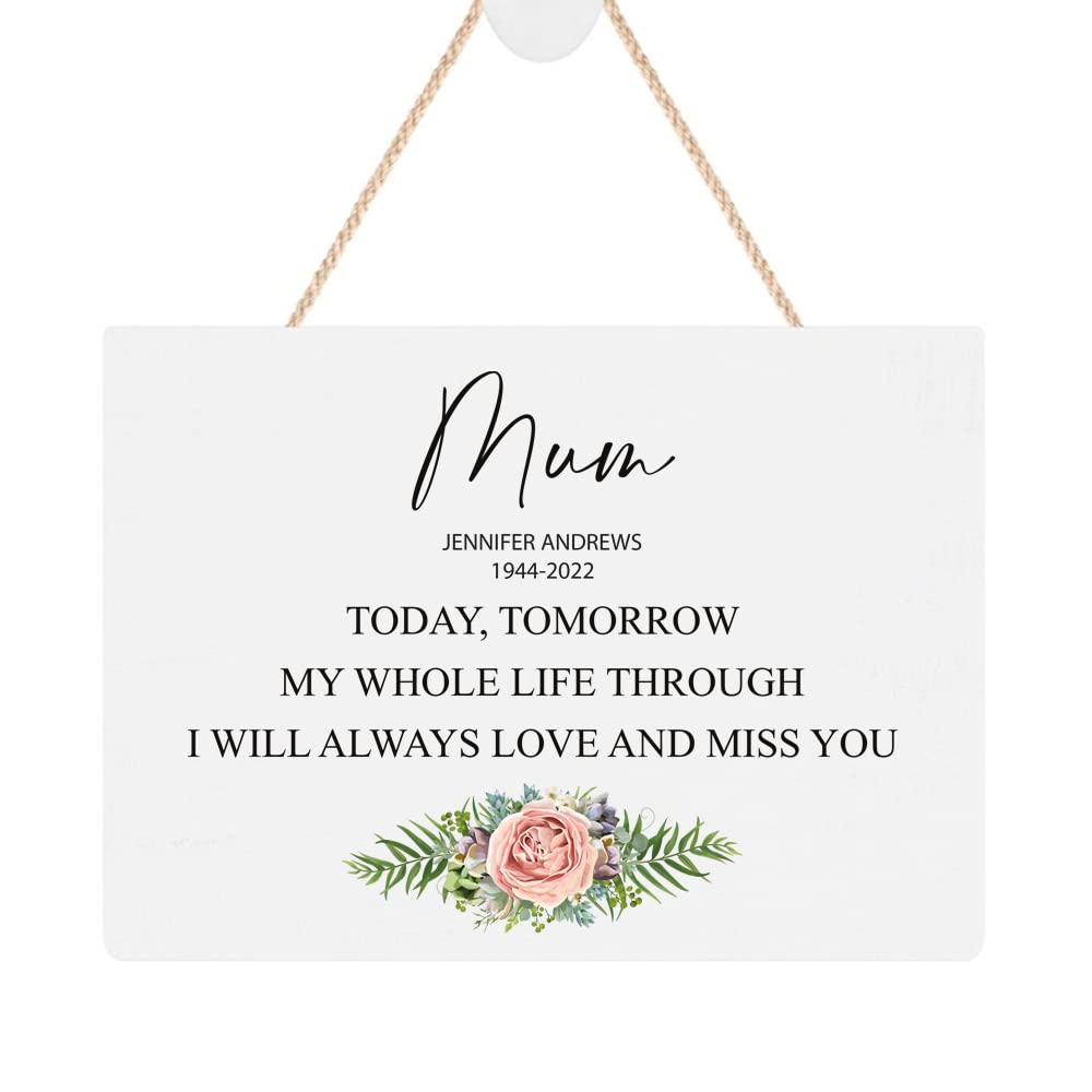 ukgiftstoreonline Personalised Mum Remembrance Memorial Keepsake Plaque