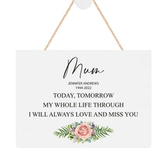 ukgiftstoreonline Personalised Mum Remembrance Memorial Keepsake Plaque