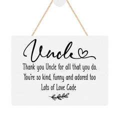 ukgiftstoreonline Personalised Uncle Plaque Gift With Sentiment