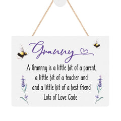 ukgiftstoreonline Personalised Granny Plaque Gift With Sentiment