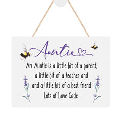 ukgiftstoreonline Personalised Auntie Plaque Gift With Sentiment