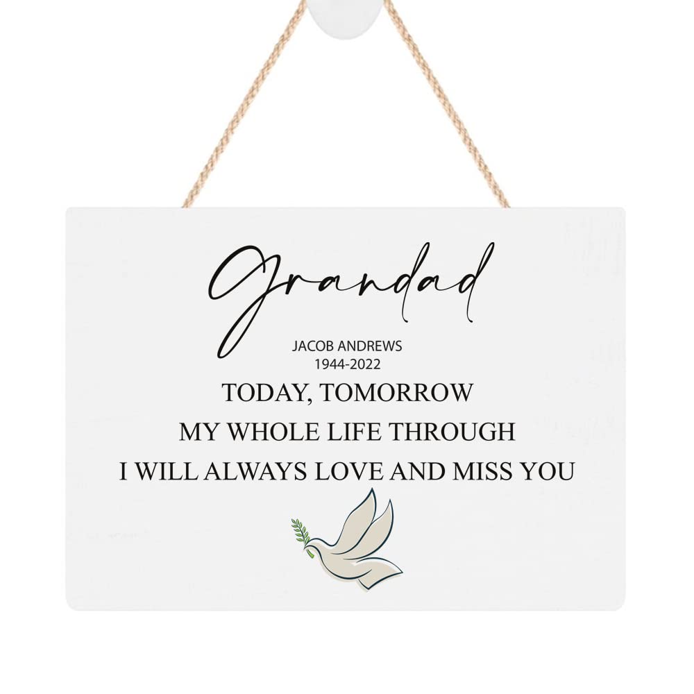 ukgiftstoreonline Personalised Grandad Remembrance Memorial Keepsake Plaque