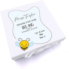 Personalised Thank you For Being a Wonderful Teacher Keepsake Gift Box UV-888