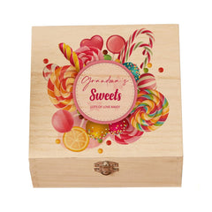 Personalised Grandma Candy and Sweets Wooden Box Gift