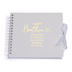 Personalised Brother Scrapbook or Photo Album Gift With Sentiment