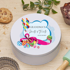 Personalised Grandma's Sweet Storage Tin Gift