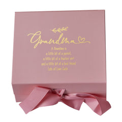 ukgiftstoreonline Personalised Grandma Pink Gift Box With Sentiment