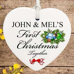 ukgiftstoreonline Our First Christmas Together Personalised Heart Gift