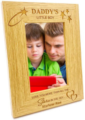 Personalised Daddy's Little Boy Photo Frame Gift Portrait