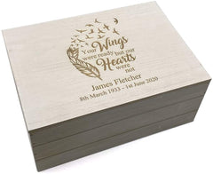 ukgiftstoreonline Personalised Antique Wooden In Loving Memory Keepsake Memory Box Gift