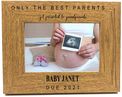 ukgiftstoreonline Personalised First Scan Photo Frame Gift Keepsake Engraved Grandparents