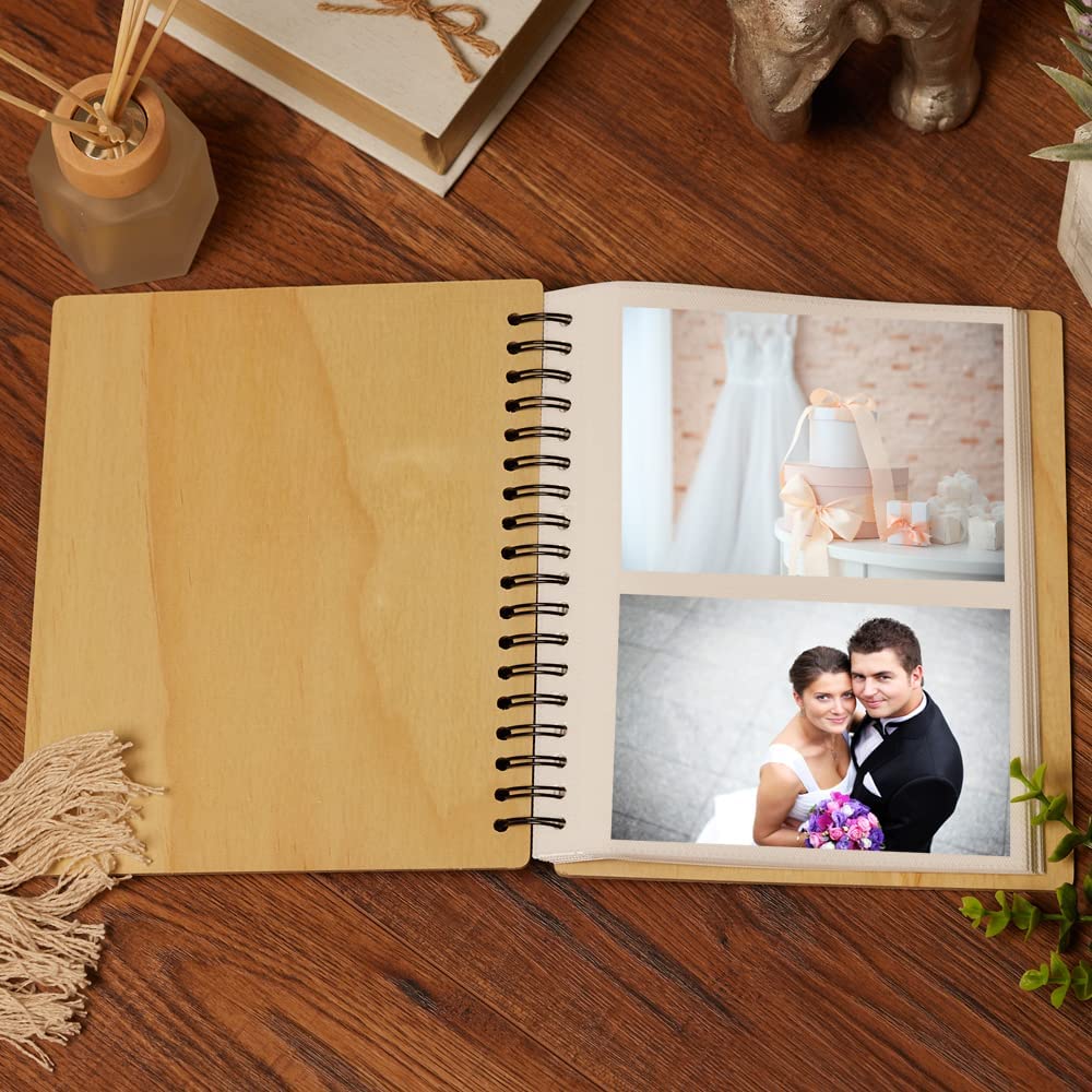 Personalised Wedding or Anniversary Wooden Photo Album Engraved Gift