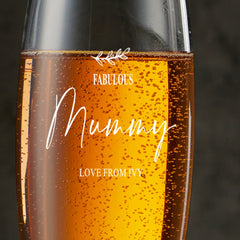 Personalised Mummy Champagne Flute Prosecco Glass Gift