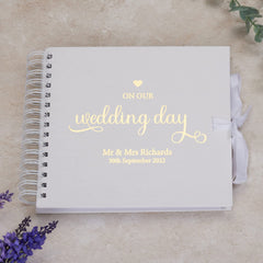 Personalised Our Wedding Day Guest Book Scrapbook or Photo Album Gift