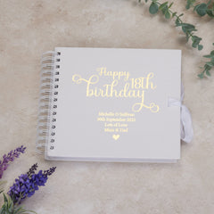 Personalised 18th Birthday Scrapbook Photo Album or Guest Book Gift