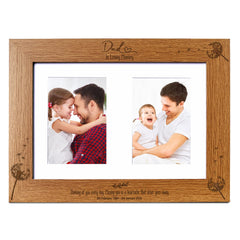 Dad In Loving Memory Photo Frame Double 6x4 Inch Personalised