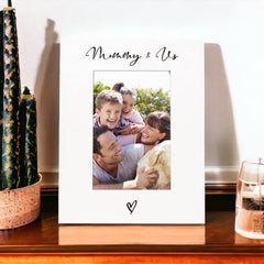 White 6x4 Portrait Picture Photo Frame Mummy & Us Heart