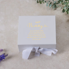 ukgiftstoreonline Personalised Mummy White Gift Box With Sentiment