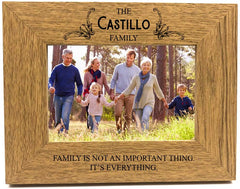 ukgiftstoreonline Personalised Family Is Everything Photo Picture Frame Oak Wood Finish