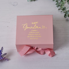 ukgiftstoreonline Personalised Grandma Pink Gift Box With Sentiment