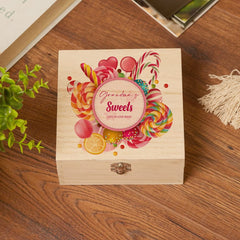 Personalised Grandma Candy and Sweets Wooden Box Gift