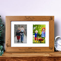 Sister In Loving Memory Photo Frame Double 6x4 Inch Personalised