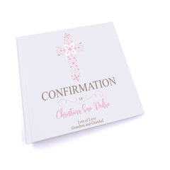 Personalised Confirmation Ornate Cross Design Photo Album