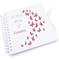 Personalised Grandma In Loving Memory Butterflies Scrapbook Photo Album