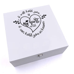 ukgiftstoreonline Personalised I will hold you in my heart Memorial Remembrance Keepsake Wooden Box