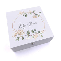 ukgiftstoreonline Personalised Luxury Baby Shower Keepsake Wooden Box