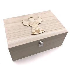 Guardian Angel Memorial Remembrance Large Memories Keepsake Box - ukgiftstoreonline