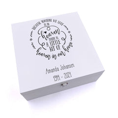 ukgiftstoreonline Little bit of heaven In Our Home Memorial Remembrance Keepsake Wooden Box