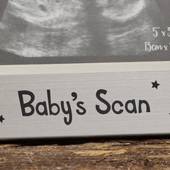 Personalised Baby Scan Metal Photo Frame For 5" X 3.5" Photo