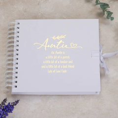 Personalised Auntie Sentiment Scrapbook or Photo Album