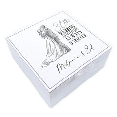 ukgiftstoreonline Personalised 30th Anniversary Vintage Wooden Box Keepsake Gift