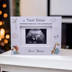 Baby Announcement Sister to be Scan Photo Frame Gift