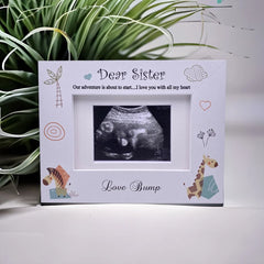 Baby Announcement Sister to be Scan Photo Frame Gift