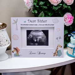 Baby Announcement Sister to be Scan Photo Frame Gift