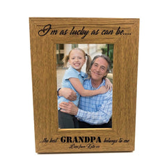 Personalised Best Grandpa Portrait Photo Frame - ukgiftstoreonline