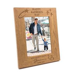 Personalised Fathers Day Love You Wooden Photo Frame Gift - ukgiftstoreonline