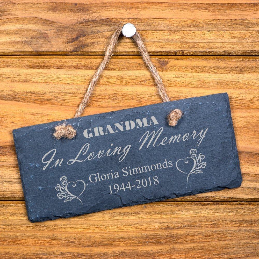 Personalised Grandma Memorial Remembrance Slate Plaque - ukgiftstoreonline