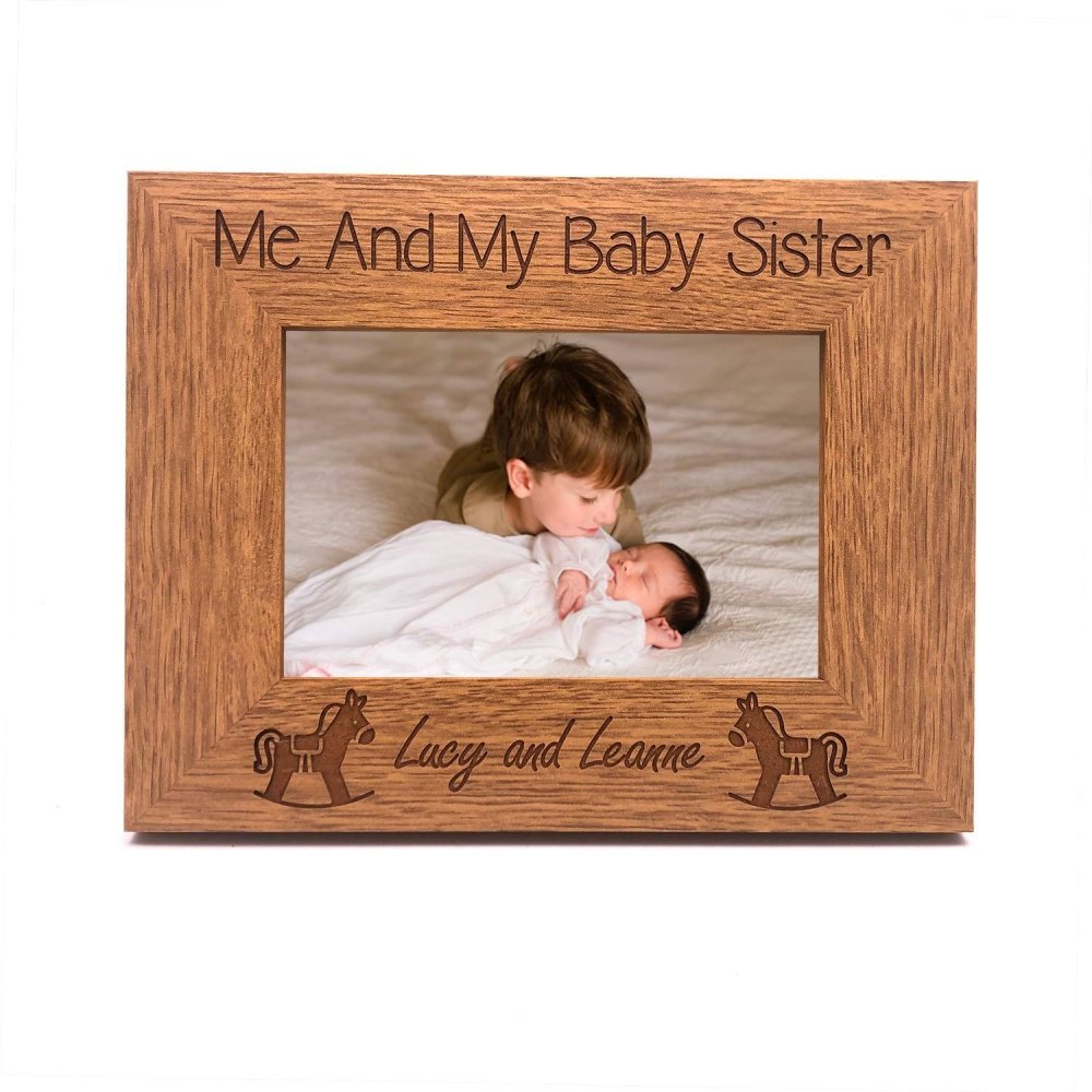 Personalised Me and My Baby Sister Engraved Photo Frame - ukgiftstoreonline