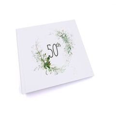 Personalised 50th Birthday Photo album Gift With Botanical Design