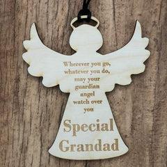 Special Grandad Guardian Angel Wooden Plaque Gift - ukgiftstoreonline