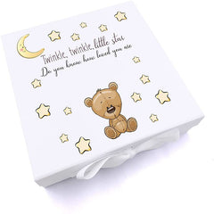 ukgiftstoreonline Personalised Baby Gift Keepsake Memory Box Twinkle Twinkle Little Star